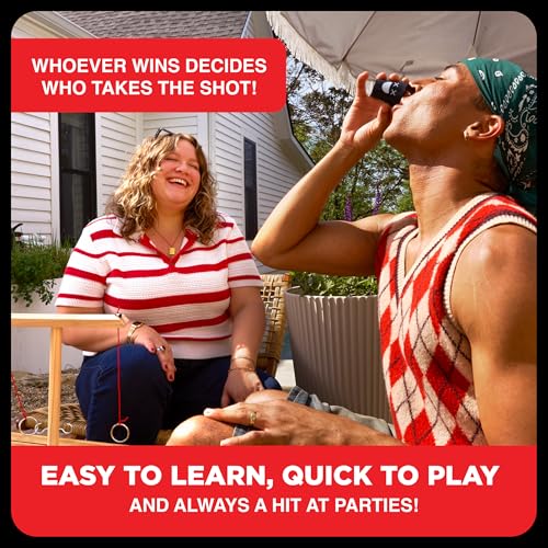 Buzzed 4-Way Hook & Ring by Relatable – Bachelor Party Drinking Game, Outdoor Party Activity for Adults, Summer Fun for Backyard, Tailgates & Group Hangouts, Includes Hook Unit, Pawns & Cup - style: 4-Way Hook & Ring