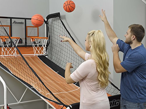 Atomic Slam Dunk Basketball Shootout Includes 4 Miniature Basketballs and Air Pump and Needle