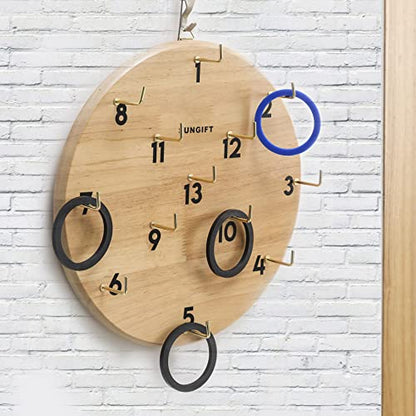 SUNGIFT Hook Ring Toss Game for Adults & Kids - Yard Hooky Ring Tossing Games - Hookie Wall Game Indoor & Outdoor Family Fun - Home, Party, Office, Camping & Backyard Games - style: Classic 11.8"