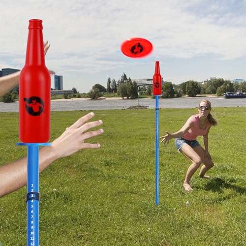 Juegoal Outdoor Flying Disc Game Set, Yard Games Set, Outside Fun Disc Toss Game for Beach Lawn Backyard Park Camping - style: Regular