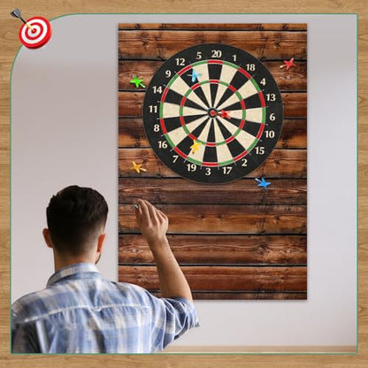 Dart Board Wall Protectors, 36" H X 24" W X 0.5" Thickness Felt Wood Grain Boards Wall Protector Square Dart Boards Backing Tiles
