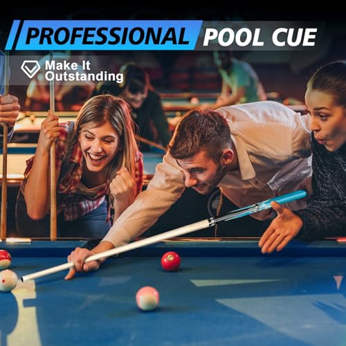 Pool Stick Set of 4, Pool Sticks for Adults, 4 Pool Cues Billiard Set, 58inch Billiard Cue with Maple Wood for Professional Billiard Players - 18oz, 19oz, 20oz, 21oz - color: B04