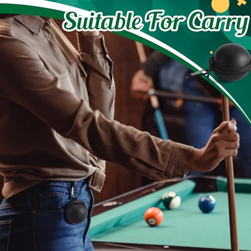 Foilswirl 2 Pcs Billiards Cue Ball 2-1/4" Pool Cue Practice Training Artifact with Three Finger Billiard Gloves 2 Ball Bag 6 Pool Table Marker Dots for Billiard Table Accessory - style: Round Case