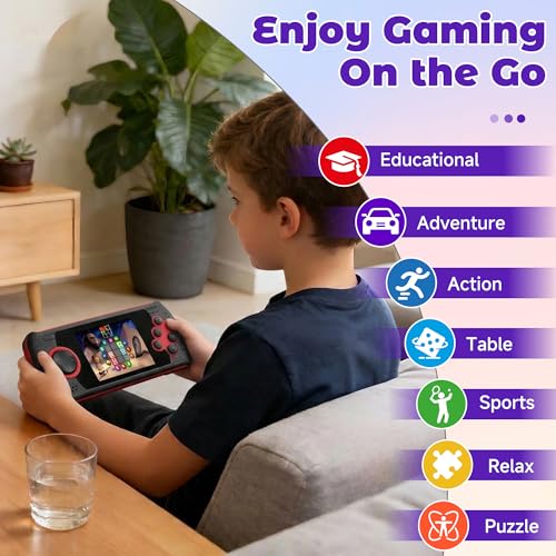 16 Bit Handheld Game for Kids Built-in 230 HD Classic Retro Video Games USB Rechargeable 3.0 Inch Childrens Travel Electronics Toys Portable Gaming Player System Gift for Boys Girls Ages 4-8-12 - style: Red