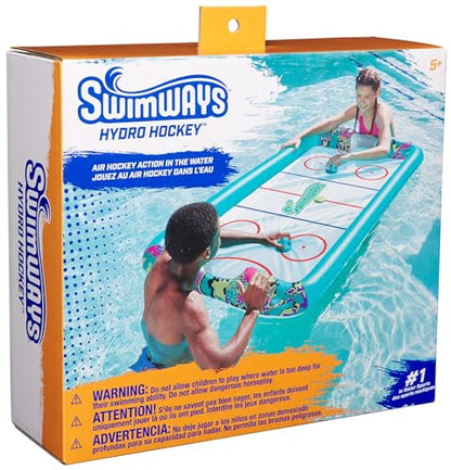 SwimWays Hydro Hockey Inflatable Water Floating Table Hockey Set, Pool Toy for Kids Ages 5+ - color: Inflatable Hockey
