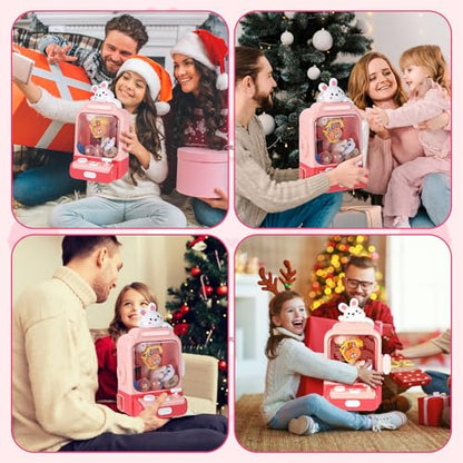 Arrowbash Cartoon Claw Machines for Kids 36 Prizes Age 6+ Mini Vending Machines with Music for Kid with Plush Toy Christmas Birthday Thanksgiving Girls Boys Gifts(Bunny) - style: Bunny