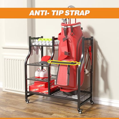 Ultrawall Golf Bag Storage Rack Organizer, Golf Bag Holder Stand for Garage, Golf Equipment Rack - size: 30.5in-Holds 1 Golf Bag