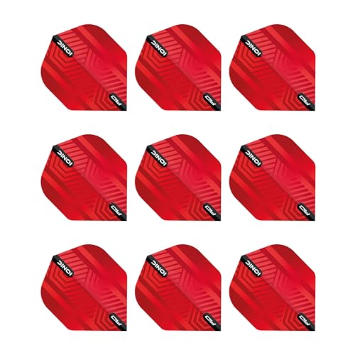 RED DRAGON Hardcore Ionic Dart Flights - 3 Sets Per Pack (9 Dart Flights in Total) - color: Red