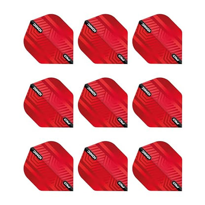 RED DRAGON Hardcore Ionic Dart Flights - 3 Sets Per Pack (9 Dart Flights in Total) - color: Red