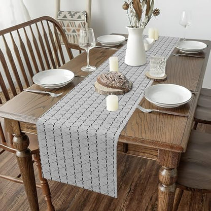 Erosebridal Gray Hockey Table Runner 13x48, Ball Sports Games Table Runners for Kids Boys Girls, Racket Ice Hockey Tabletop Decor for Dining Living Room Bedroom, Lacrosse Sticks Dresser Scarf - size: 13" X 120"