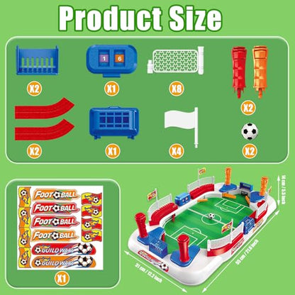 Mini Soccer Table Game for Kids - Football Board Games for 3 4 5 6 7 8 9 10 11 12 Year Olds - Pinball Interactive Indoor Sports Toys Birthday for Boys Girls Age 4-8 6-8 8-12