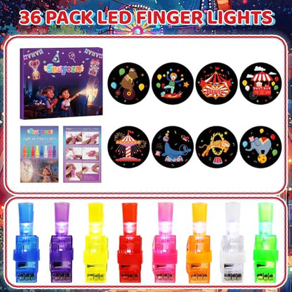 36 Pack Circus Party Favors for Kids, Light up Finger Lights Carnival Theme Birthday Party Supplies, Classroom Treasure Box Rewards, Goodie Bag Stuffers - style: Circus