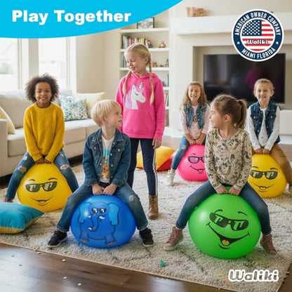 WALIKI Hopper Ball Toys for Boys and Girls 3 4 5 and 6 Years Old | Hippity Hop | Jumping Hopping Cool to for Kids | Bouncy Ball 18" - size: 18"