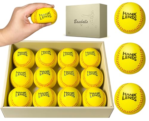 Soft Foam Baseballs for Kids - 12 Pack Practice Balls for Beginners