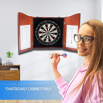GSE Games & Sports Expert Professional Solid Wood Classic Official Size Dartboard Cabinet with Dart Scoreboard for Game Room. Dartboard & Darts Not Included