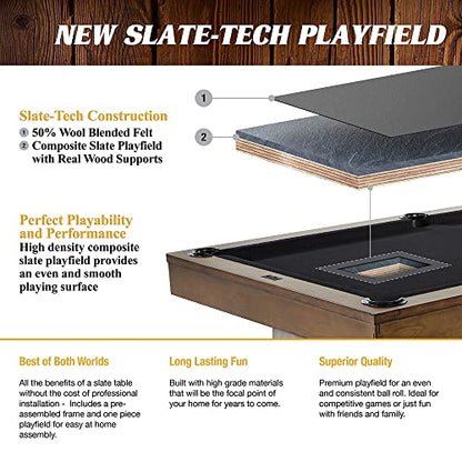 Barrington Billiards Urban Collection Multiple Styles Pool Table, Preassembled Playfields, Perfect for Family Game Rooms - style: 8 Ft. Urban Slate-Tech