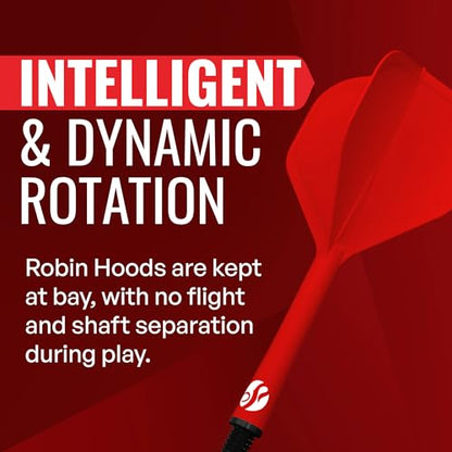 Shot! Darts Flight Deck One Piece Dart Flight and Shaft System, Reduced Deflections, Standard Shaped Flight (350 Micron) Available in Set of 3 - color: Red Blue White, size: Medium