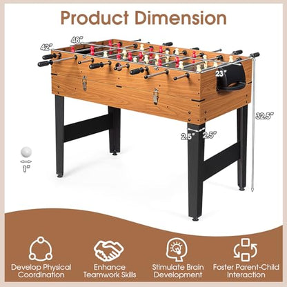 KOTEK Multi Game Table, 3 in 1 Gaming Table w/Foosball, Billiard & Slide Hockey, Combo Game Table for Home, Game Room, Bars, Party, Family Night