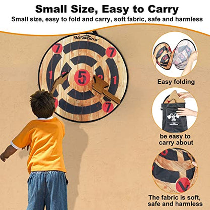 Foam Axe Throwing Game Indoor&Outdoor Target Game,Includes Two Foam Axes, One 26” Easy Fold Target and A Carry Bag