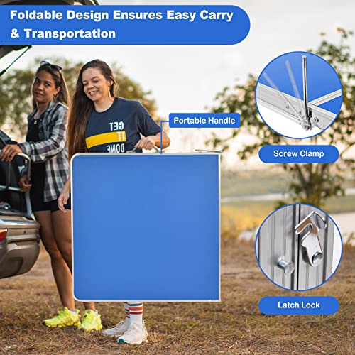 Gotoplay Folding Table Tennis, Portable Ping Pong Table Game Set with Net, 2 Paddles & 2 Balls, Outdoor Indoor Table Tennis Table for Kids Junior Adult, 60 x 30 x 30 Inches, Assembly Free