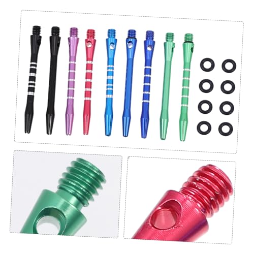 Garneck 1set Aluminum Alloy Dart Shafts Lightweight Metal Dart Rods and Easy to Install for Enhanced Control