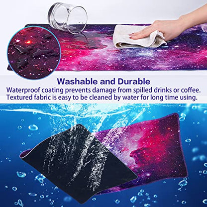 Canjoy Gaming Mouse Pad, Large Extended Mouse Pad Big Computer Mousepad for Home Office Gaming Work 31.5x15.7inch - color: Purple-Galaxy