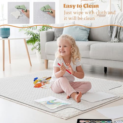 KMAT Office Chair Mat for Carpet, Computer Desk Mat,Anti-Slip Clear Desk Chair Mat for Home Rolling Chair,Heavy Duty Floor Protector for Office-Easy to Clean-45 x53 with Lip - size: 45"x53", style: Carpet Mat With Lip