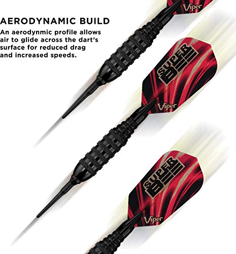 Viper Super Bee Soft Tip Darts, 16 Grams - style: Black Coated Brass