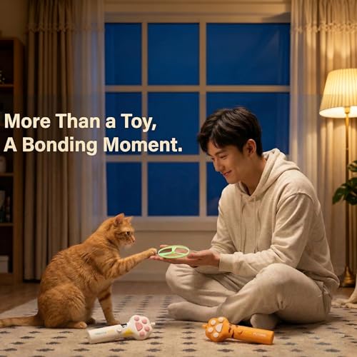 20Pcs Cat Toy Flying Discs, Interactive Cat Fetch Toy for Indoor Cats, Chasing Hunting Training Toys for Kittens & Adult Cats（20Pcs） - color: 20 PCS Disc