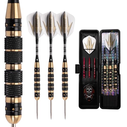 CUESOUL 20/21/22/23/26 Grams Steel Tip Darts - Black Coating Brass Barrels - color: F1308-26g