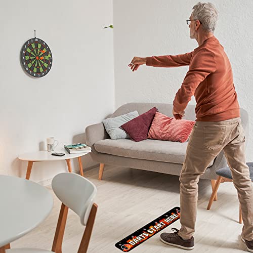 Amyhill 2 Pcs Dart Floor Marker Dart Throw Line Accessories for Players Party Game, 23.23 x 4.15 Inches