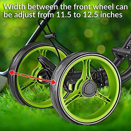 Caddytek Golf Explorer V8 Superlite Deluxe Push Cart - color: Lime