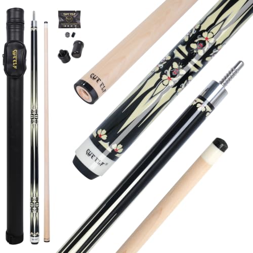 CUEELF Pool Cue Stick,Low Deflection Shaft Billiard Cue Sticks with 1X1 Hard Case,Professional Billiards Ques Sticks with 13mm Tip,19.5/20/21 oz Pool Stick - color: Yellow Bee, size: 20 oz