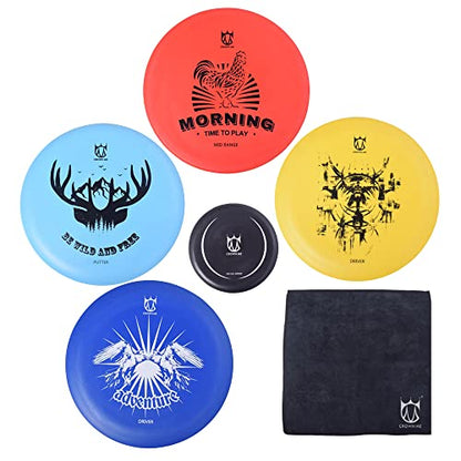 CROWN ME Disc Golf Set, Disc Golf Starter Set - style: 4 Disc