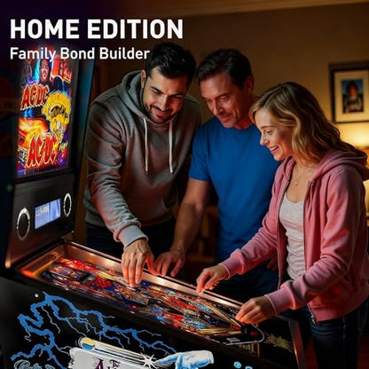 Arcade Pro Pinball Machine, 1000 in 1 Games, 43" 4K Ultra HD, American Style Vintage Cabinet, Digital Leaderboard, Haptic Feedback, for Home Game Room