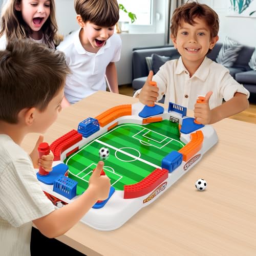 Mini Foosball Table Game for Kids Soccer Game Set Gifts Boys Toy Football Games Board for Indoor Sports Game Room Pinball Interactive Birthday Gift Toys for 3 4 5 6 7 8-12 Year Old Family Gatherings