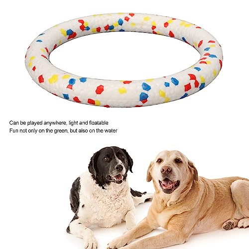 F&Yard Dog Flying Ring Toy, Floating Interactive Pet Flying Disc Ring in ETPU, Elastic Washable Play Toy for Dogs