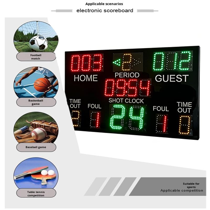 Wireless Basketball Game Electronic Scoring Board 24-Second Timer Integrated Basketball Match Electronic Scorer