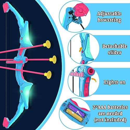 2 Pack of Kids Bow and Arrow Set, Football Toss Game with 4 Inflatable Balls