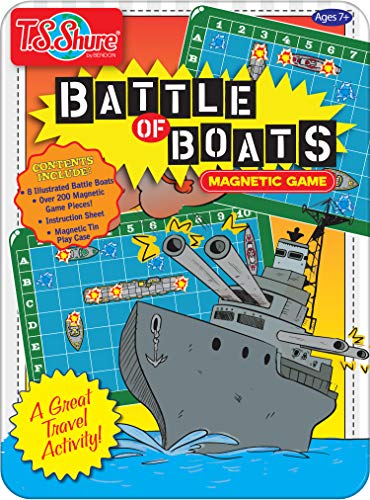 TS Shure by Bendon Battle of The Boats Games Mini Magnetic Activity Tin with Illustrated Foam Magnets 50516 - style: Battle of the Boats Game Tin