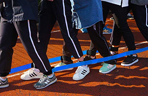 Three Legged Race Bands, 2 Sets, Team Building, 3 Legged Race Bands, Outdoor Party Group Game for Teenagers Adults, Cooperative Team Race for Birthday, Relay Race, Field Day, Backyard Activity Game - size: For 10 people（Red&Blue）