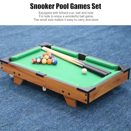 Mini Pool Table, Billiards Table for Kids, Tabletop Billiards Set with Sticks & Triangle Rack, for Kids and Family Fun