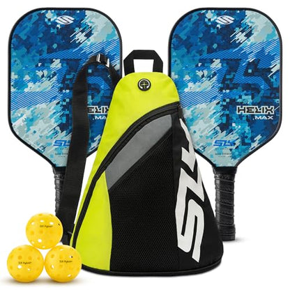 Selkirk Sport SLK Helix Pro Pickleball Paddle | Carbon Fiber & Fiberglass - color: Camo Glitch | Bundle