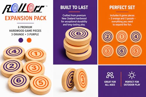 Rollors Backyard Game Expansion Pack (Orange and Purple Discs Only)