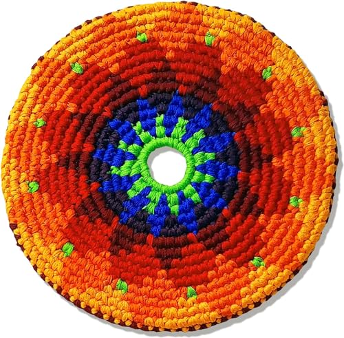 Buena Onda Indoor Flying Disc - 7'' Flexible Sport Disc for Indoor and Outdoor Play - Amazing Handmade Quality from Guatamala - Pocket Discs are Played in Over 20 Family Fun Games - style: Hypnotic Drop