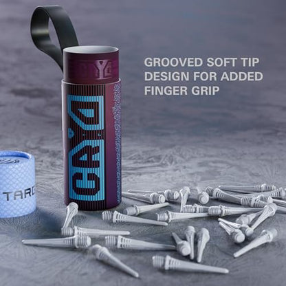 Target Darts Cryo Soft Tip Point Multipack Set of 30 Tips, White/Black | Pack of Tips, Professional Dart Accessories, Plastic Spare Replacement Points, 2BA Thread - color: White