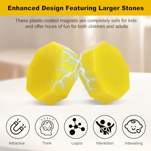 Upgraded Magnetic Chess Game with 40 Magnetic Stones & 2 Adjustable Ropes – Portable Strategy Game for Family Night, Travel, Party Toy STEM/Logic/Strategy Games for Kids & Adults, (Yellow) - color: Yellow