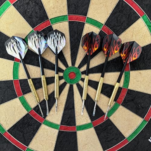 Professional Sisal Dartboard - 18" Brazilian Sisal Dart Board with Ultra-Slim Triangle Wire & Staple-Free Bullseye - Self-Healing Fiber Board for Steel Tip Darts