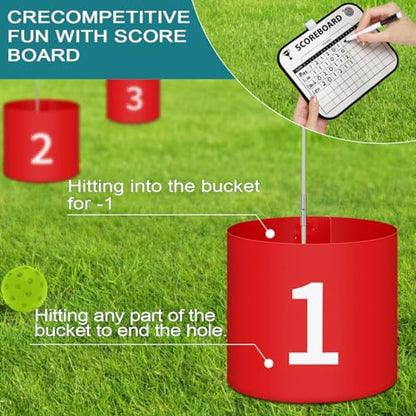 Golf Yard Bucket Games 3 Holes Golf Practice Game with Flag, Golf Chipping Game for Kids and Adults Outdoor, Indoor, Park, Beach, Backyard, Lawn - size: 3 SET