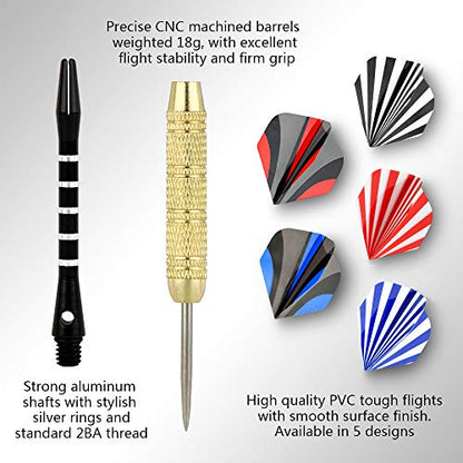 Steel Tip Darts Set 18 Grams15 Pack Steel Barrels - style: m alu15